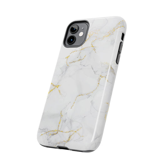 White And Golden Marble Case