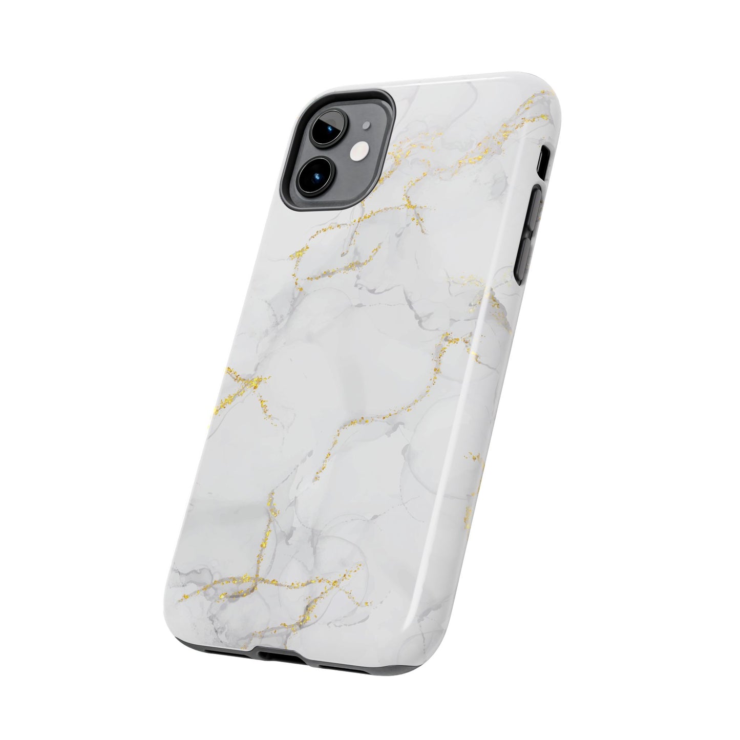 White And Golden Marble Case