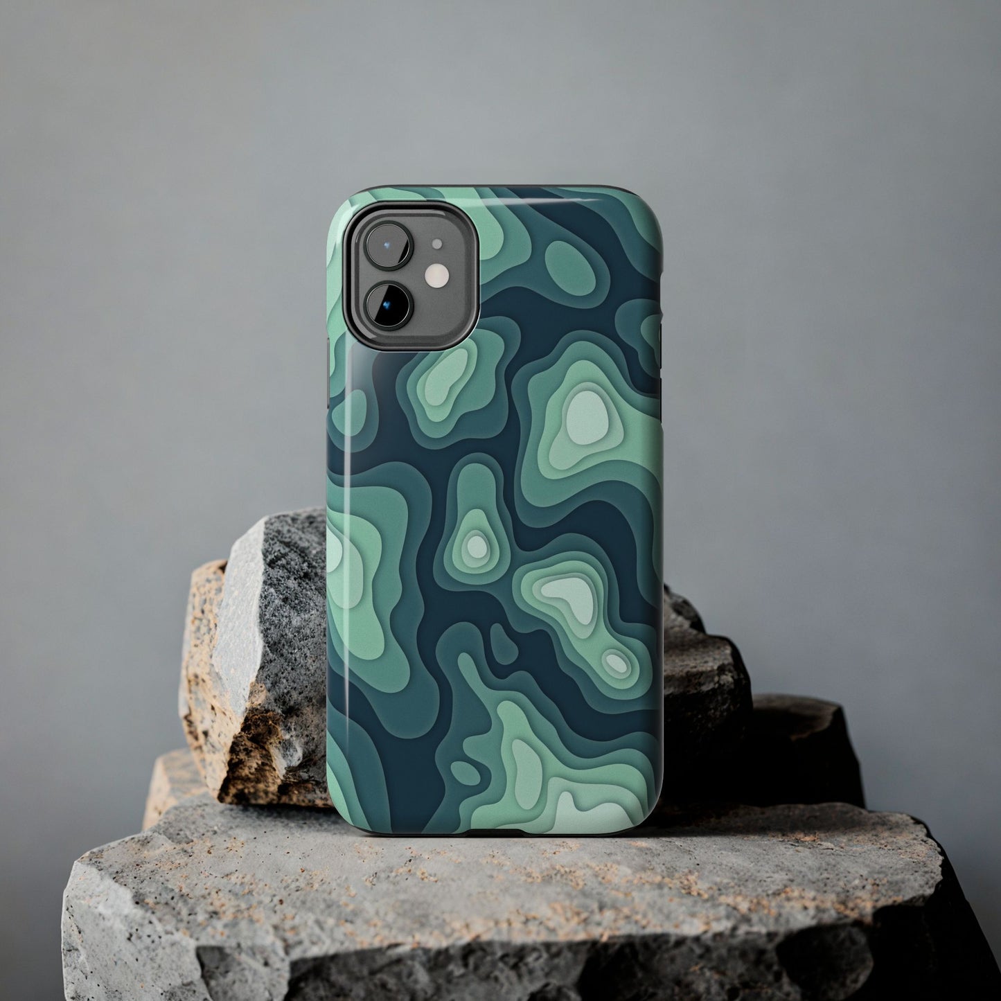 Ocean Blue Topographic Case