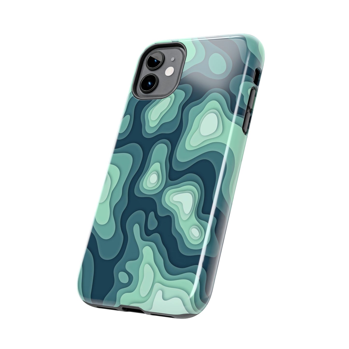 Ocean Blue Topographic Case