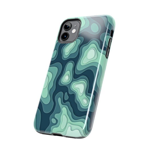 Ocean Blue Topographic Case