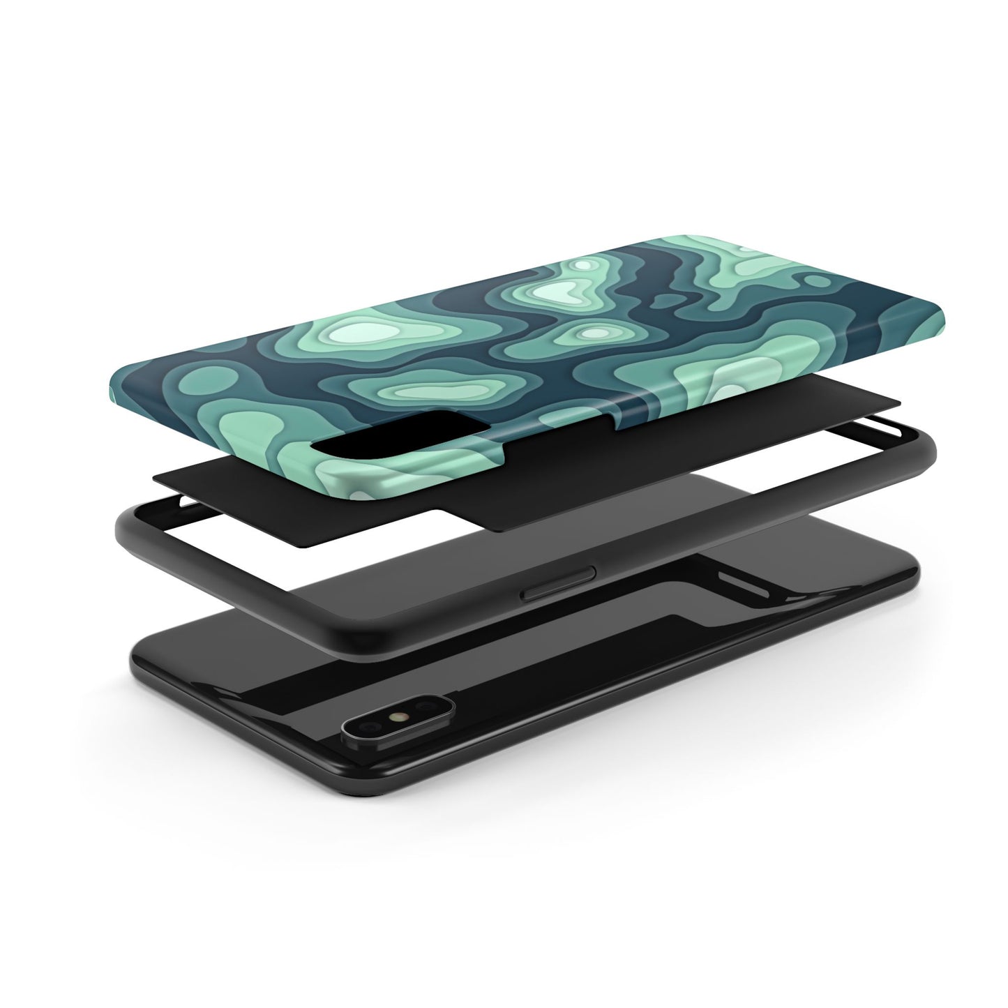 Ocean Blue Topographic Case