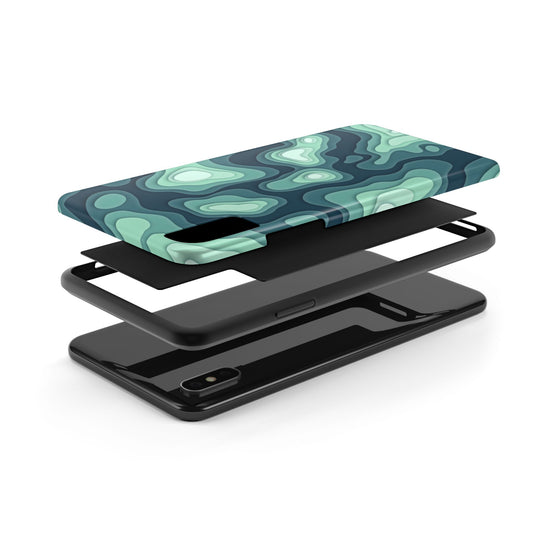 Ocean Blue Topographic Case